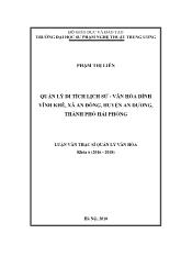 Luận văn Quản lý di tích lịch sử - văn hóa đình Vĩnh Khê, xã An Đồng, huyện An Dương, thành phố Hải Phòng