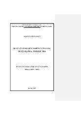 Luận văn Quản lý lễ hội Đền Nghè, xã Văn Lang, huyện Hạ Hòa, tỉnh Phú Thọ