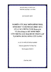 Nghiên cứu đặc điểm hình thái, sinh học và đánh giá hiệu quả của các chủng nấm beauveria và paecilomyces ký sinh trên côn trùng gây hại được phân lập tại ĐBSCL