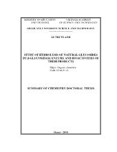 Study of hydrolysis of natural glycosides by β-Glucosidase enzyme and bioactivities of their products