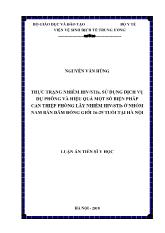 Thực trạng nhiễm HIV / STIs, sử dụng dịch vụ dự phòng và một số biện pháp can thiệp phòng lây nhiễm HIV / STIs ở nhóm nam bán dâm đồng giới 16 - 29 tuổi ở Hà Nội