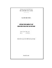 Tóm tắt Luận án Chế định trách nhiệm kỷ luật hành chính trong pháp luật Việt Nam
