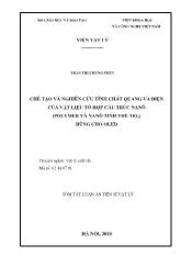 Tóm tắt Luận án Chế tạo và nghiên cứu tính chất quang và điện của vật liệu tổ hợp cấu trúc nanô (polymer và nanô tinh thể TiO2) dùng cho OLED
