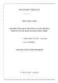 Tóm tắt Luận án Chi tiêu công, quản trị công và tăng trưởng kinh tế tại các quốc gia đang phát triển