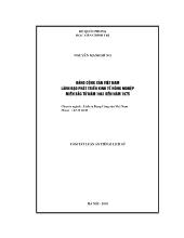 Tóm tắt Luận án Đảng cộng sản Việt Nam lãnh đạo phát triển kinh tế nông nghiệp miền bắc từ năm 1961 đến năm 1975