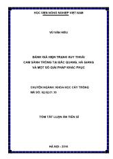 Tóm tắt Luận án Đánh giá hiện trạng suy thoái cam sành trồng tại Bắc Quang, Hà Giang và một số giải pháp khắc phục