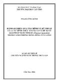 Tóm tắt Luận án Đánh giá hiệu quả tài chính và kỹ thuật của các hình thức sản xuất và đề xuất giải pháp nuôi tôm sú (penaeus monodon) thâm canh ở đồng bằng sông Cửu Long