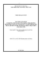 Tóm tắt Luận án Dạy học giải tích ở trường trung học phổ thông theo hướng bồi dưỡng năng lực giải quyết vấn đề thông qua trang bị một số thủ pháp HĐNT cho học sinh