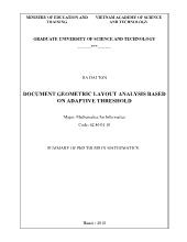 Tóm tắt Luận án Document geometric layout analysis based on adaptive threshold