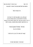 Tóm tắt Luận án Giá trị của neutrophil gelatinase associated lipocaline huyết tương trong chẩn đoán sớm tổn thương thận cấp và tiên lượng ở bệnh nhân điều trị tích cực