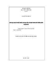 Tóm tắt Luận án Giáo dục đạo đức nghề nghiệp cho học viên sư phạm trong nhà trường quân sự hiện nay