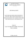 Tóm tắt Luận án Hoàn thiện hoạt động kinh doanh dịch vụ ngân hàng điện tử đối với khách hàng cá nhân tại NHNo và PTNT Việt Nam - CN Đà Nẵng