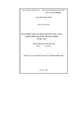 Tóm tắt Luận án Hoàn thiện việc xây dựng đội ngũ công chức hành chính nhà nước chuyên nghiệp ở Việt Nam