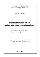 Tóm tắt Luận án Khúc ngâm song thất lục bát – Những chặng đường phát triển nghệ thuật