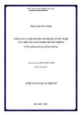 Tóm tắt Luận án Năng lực cạnh tranh sản phẩm gỗ mỹ nghệ của một số làng nghề truyền thống vùng đồng bằng sông Hồng