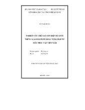 Tóm tắt Luận án Nghiên cứu chế tạo sơn điện Di anôt trên cơ sở polieste được tổng hợp từ dầu thực vật Việt Nam