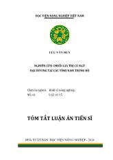 Tóm tắt Luận án Nghiên cứu chuỗi giá trị cá ngừ đại dương tại các tỉnh Nam Trung Bộ