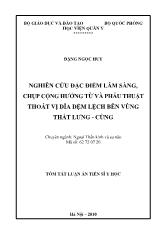 Tóm tắt Luận án Nghiên cứu đặc điểm lâm sàng, chụp cộng hưởng từ và phẫu thuật thoát vị đĩa đệm lệch bên vùng thắt lưng - Cùng