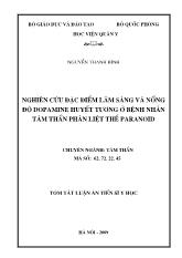 Tóm tắt Luận án Nghiên cứu đặc điểm lâm sàng và nồng độ dopamine huyết tương ở bệnh nhân tâm thần phân liệt thể Paranoid