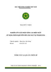 Tóm tắt Luận án Nghiên cứu giải pháp nâng cao hiệu suất sử dụng phân đạm viên nén cho ngô tại Thanh Hóa