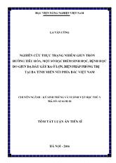 Tóm tắt Luận án Nghiên cứu thực trạng nhiễm giun tròn đường tiêu hóa, bệnh học do giun dạ dày gây ra ở lợn, biện pháp phòng trị tại ba tỉnh miền núi phía bắc Việt Nam