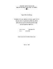 Tóm tắt Luận án Nghiên cứu xác định các dạng asen vô cơ trong nước ngầm bằng phương pháp điện di mao quản sử dụng Detector độ dẫn không tiếp xúc