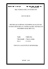 Tóm tắt Luận án Phê phán quan điểm sai trái thông qua giảng dạy kinh tế chính trị ở các trường đại học trên địa bàn thành phố Hà nội hiện nay