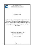 Tóm tắt Luận án Quản trị rủi ro trong hoạt động cho vay không có tài sản đảm bảo đối với khách hàng cá nhân tại NHTM CP Việt Nam Thịnh Vượng – CN Đà Nẵng