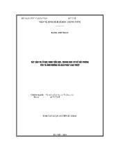 Tóm tắt Luận án Tật cận thị ở học sinh tiểu học, trung học cơ sở hải phòng yếu tố ảnh hưởng và giải pháp can thiệp