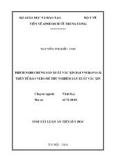 Tóm tắt Luận án Thích nghi chủng sản xuất vắc xin dại Vnukovo - 32 trên từ bào vero để thử nghiệm sản xuất vắc xin