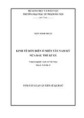 Tóm tắt Luận án tiến sĩ Lịch sử - Kinh tế đồn điền ở miền tây Nam kỳ nửa đầu thế kỉ XX