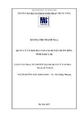 Tóm tắt Luận văn Quản lý lễ hội Đua Voi tại huyện Buôn Đôn, tỉnh Đắk Lắk