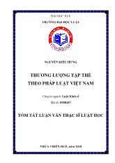 Tóm tắt Luận văn Thương lượng tập thể theo pháp luật Việt Nam