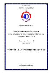 Tóm tắt Luận văn Vi phạm cơ bản hợp đồng mua bán hàng hóa quốc tế theo công ước viên năm 1980 và pháp luật Việt Nam