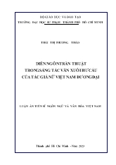 Luận án Diễn ngôn trần thuật trong sáng tác văn xuôi hư cấu của tác giả nữ Việt Nam đương đại
