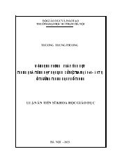 Luận án Vận dụng phương pháp tích hợp trong quá trình dạy học Lịch sử Việt Nam (1945-1975) ở trường Trung học phổ thông