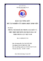 Báo cáo Phòng tránh rủi ro trong giao kết và thực hiện hợp đồng bán hàng đa cấp theo pháp luật Việt Nam