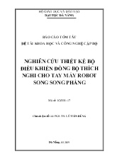 Báo cáo Tóm tắt Nghiên cứu thiết kế bộ điều khiển đồng bộ thích nghi cho tay máy Robot song song phẳng