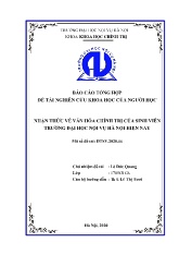 Đề tài Nhận thức về văn hóa chính trị của sinh viên trường Đại học nội vụ Hà Nội hiện nay