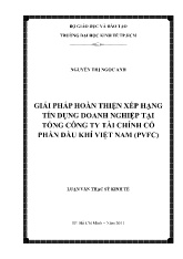 Luận văn Giải pháp hoàn thiện xếp hạng tín dụng doanh nghiệp tại tổng công ty tài chính cổ phần dầu khí Việt Nam (PVFC)