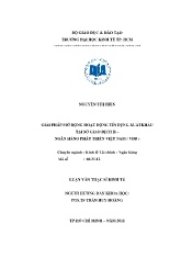 Luận văn Giải pháp mở rộng hoạt động tín dụng xuất khẩu tại Sở giao dịch II - Ngân hàng phát triển Việt Nam (VDB)