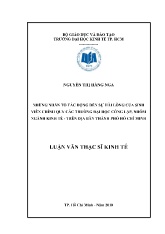 Luận văn Những nhân tố tác động đến sự hài lòng của sinh viên chính quy các trường đại học công lập, nhóm ngành kinh tế - Trên địa bàn Thành phố Hồ Chí Minh