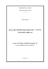 Luận văn Quan hệ thương mại Việt Nam - Nam Phi giai đoạn 2008-2014