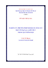 Luận án Nghiên cứu phương pháp giảm rung tích cực bằng ngoại lực cưỡng bức trong quá trình tiện