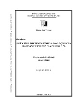 Luận án Phân tích phi tuyến tĩnh và dao động của dầm Sandwich FGP gia cường GPL