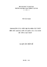 Luận án Ảnh hưởng của mức độ ăn mòn cốt thép đến sức kháng uốn của kết cấu cầu dầm bê tông cốt thép