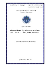 Luận án Đánh giá ảnh hưởng của crom (VI) lên sự phát triển của cá ngựa vằn (danio rerio)