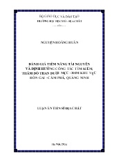 Luận án Đánh giá tiềm năng tài nguyên và định hướng công tác tìm kiếm, thăm dò than dưới mức - 300m khu vực Hòn Gai - Cẩm Phả, Quảng Ninh