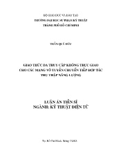 Luận án Giao thức đa truy cập không trực giao cho các mạng vô tuyến chuyển tiếp hợp tác thu thập năng lượng