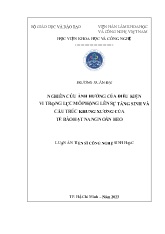 Luận án Nghiên cứu ảnh hưởng của điều kiện vi trọng lực mô phỏng lên sự tăng sinh và cấu trúc khung xương của tế bào hạt nang noãn heo